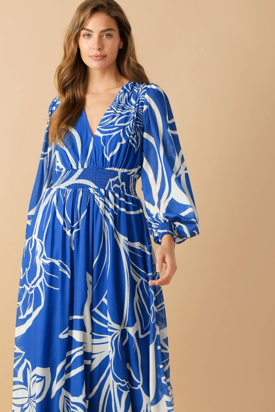 DANCING DEWDROPS WOVEN MAXI DRESS Flying Tomato