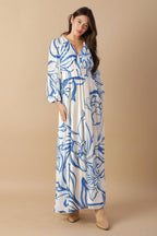 DANCING DEWDROPS WOVEN MAXI DRESS Flying Tomato