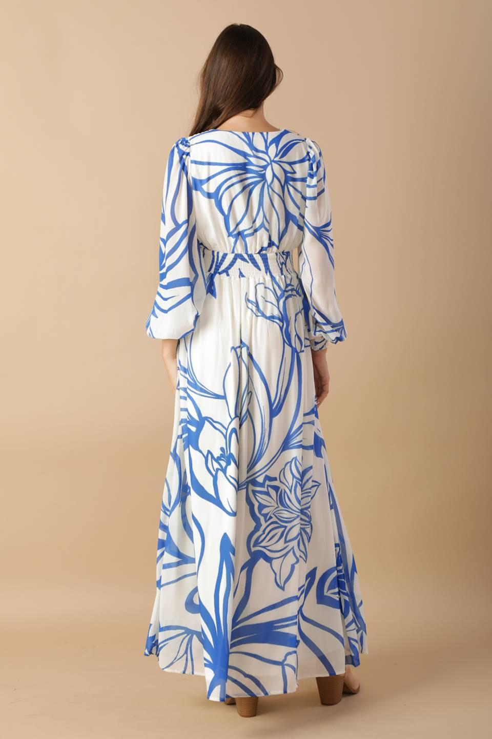DANCING DEWDROPS WOVEN MAXI DRESS Flying Tomato