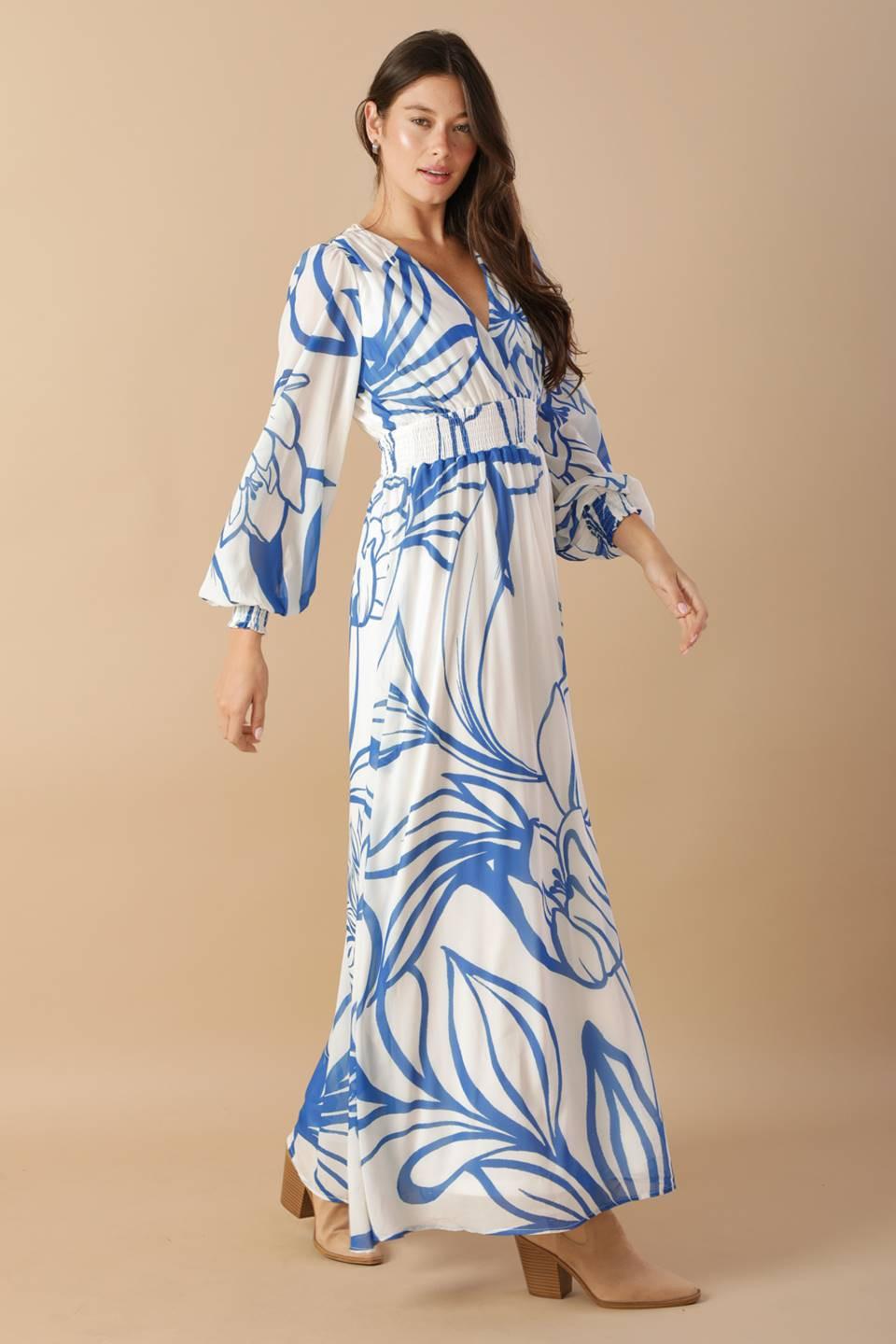 DANCING DEWDROPS WOVEN MAXI DRESS Flying Tomato