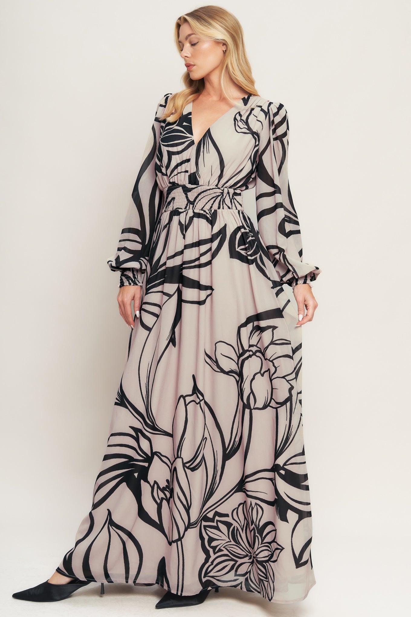 DANCING DEWDROPS WOVEN MAXI DRESS Flying Tomato