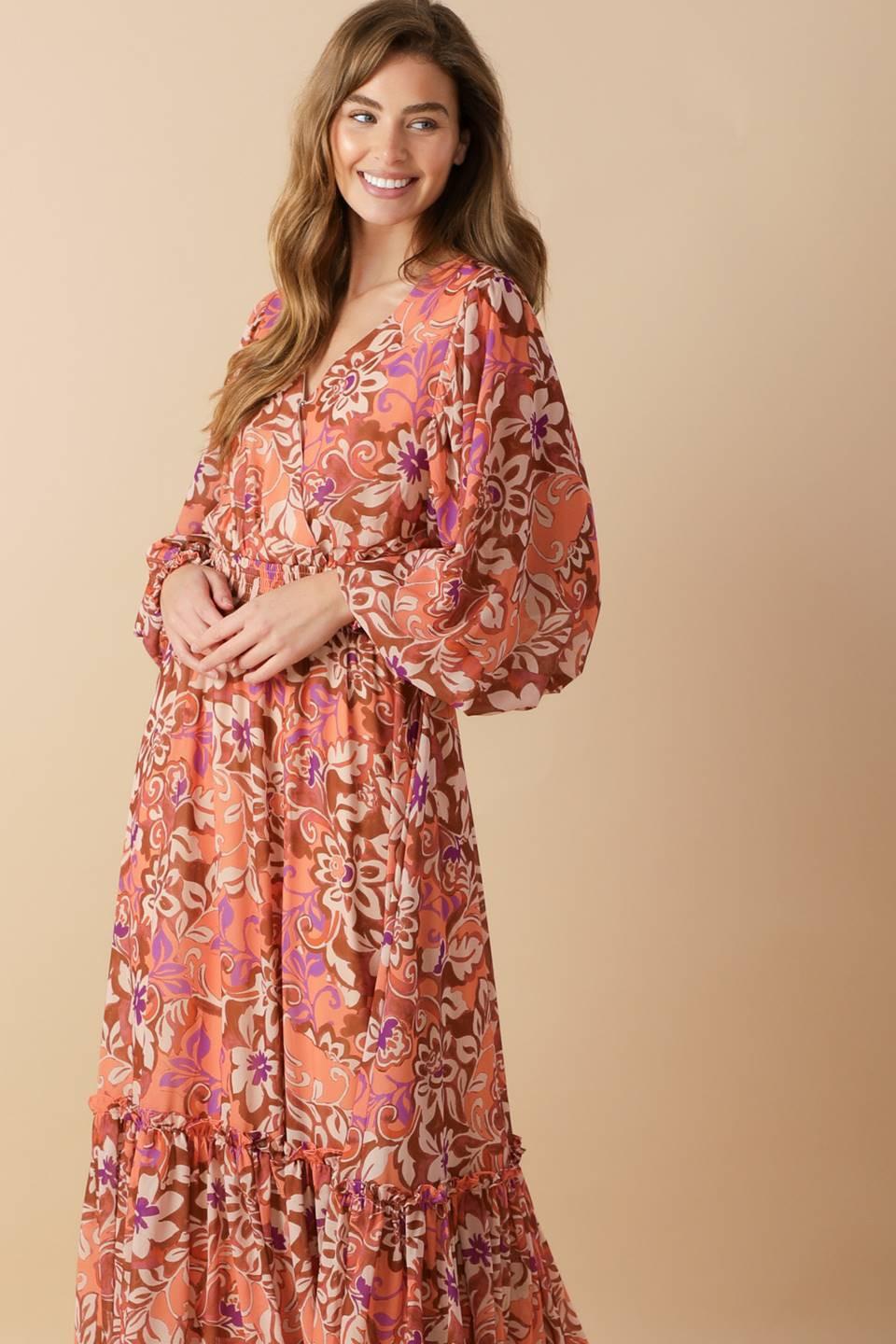 WHISPERING WILLOWS WOVEN MAXI DRESS Flying Tomato