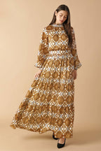CELESTIAL CASCADE WOVEN MAXI DRESS Flying Tomato