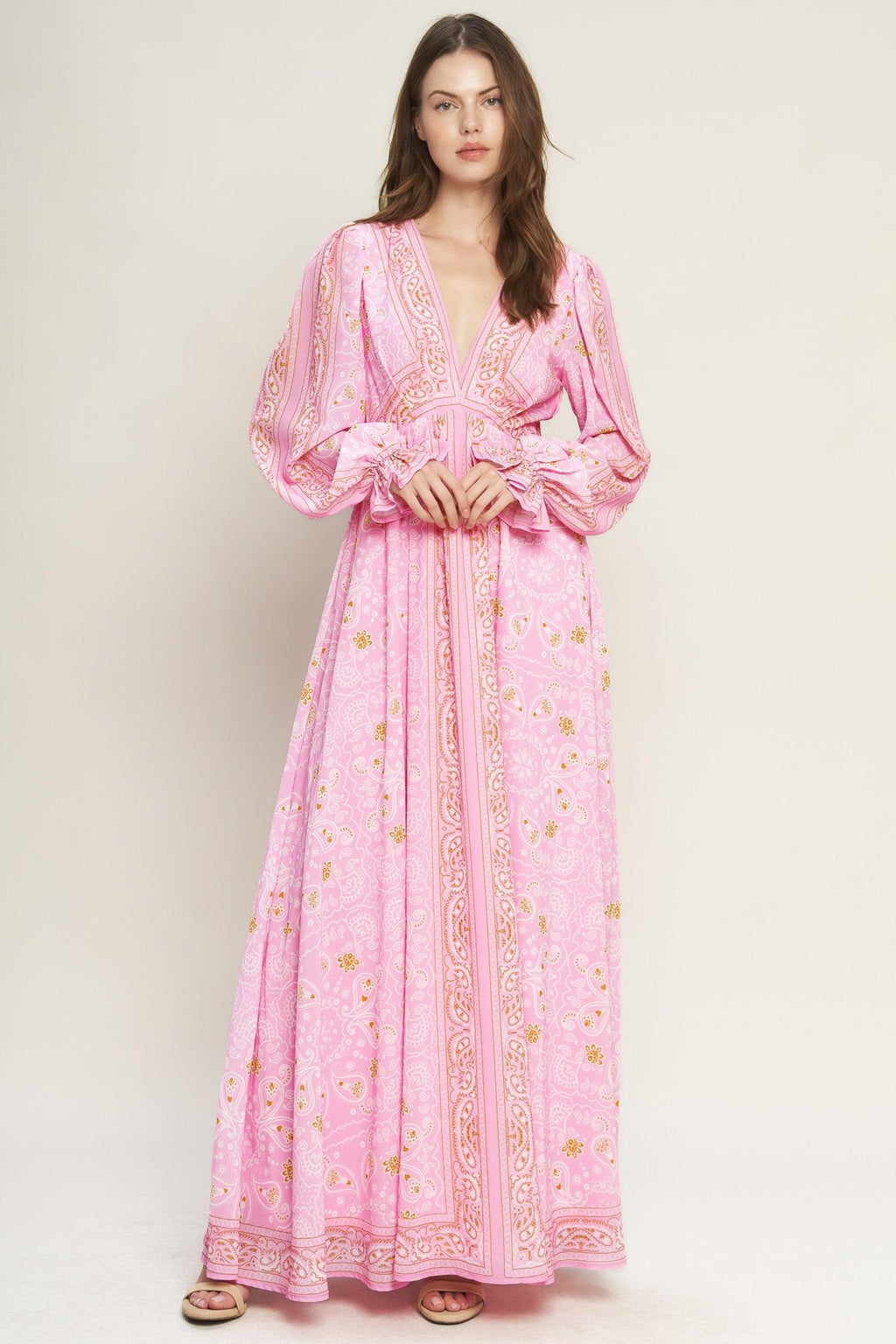RIPPLES OF TIME WOVEN MAXI DRESS Flying Tomato