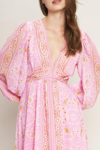 RIPPLES OF TIME WOVEN MAXI DRESS Flying Tomato