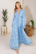 RIPPLES OF TIME WOVEN MAXI DRESS Flying Tomato