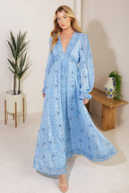 RIPPLES OF TIME WOVEN MAXI DRESS Flying Tomato