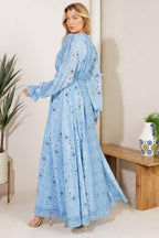 RIPPLES OF TIME WOVEN MAXI DRESS Flying Tomato