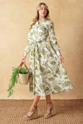 WANT YOU AROUND WOVEN MIDI DRESS Flying Tomato