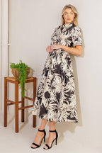 ALL YOU DO WOVEN MIDI DRESS Flying Tomato