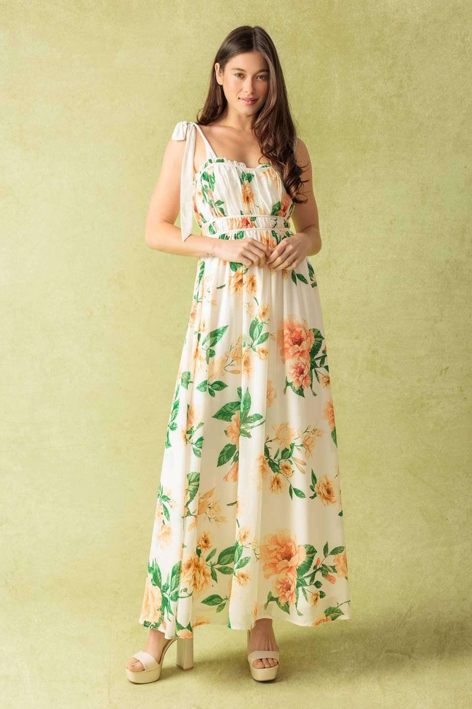 A PERFECT MATCH WOVEN MAXI DRESS Flying Tomato