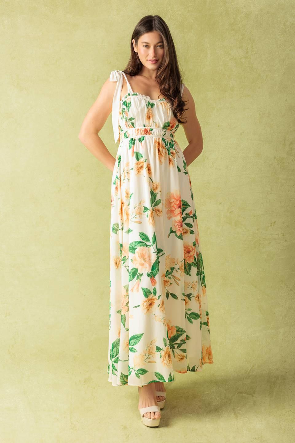 A PERFECT MATCH WOVEN MAXI DRESS Flying Tomato