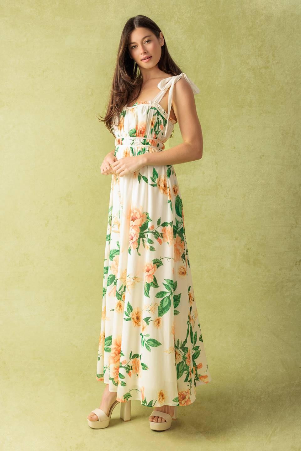 A PERFECT MATCH WOVEN MAXI DRESS Flying Tomato