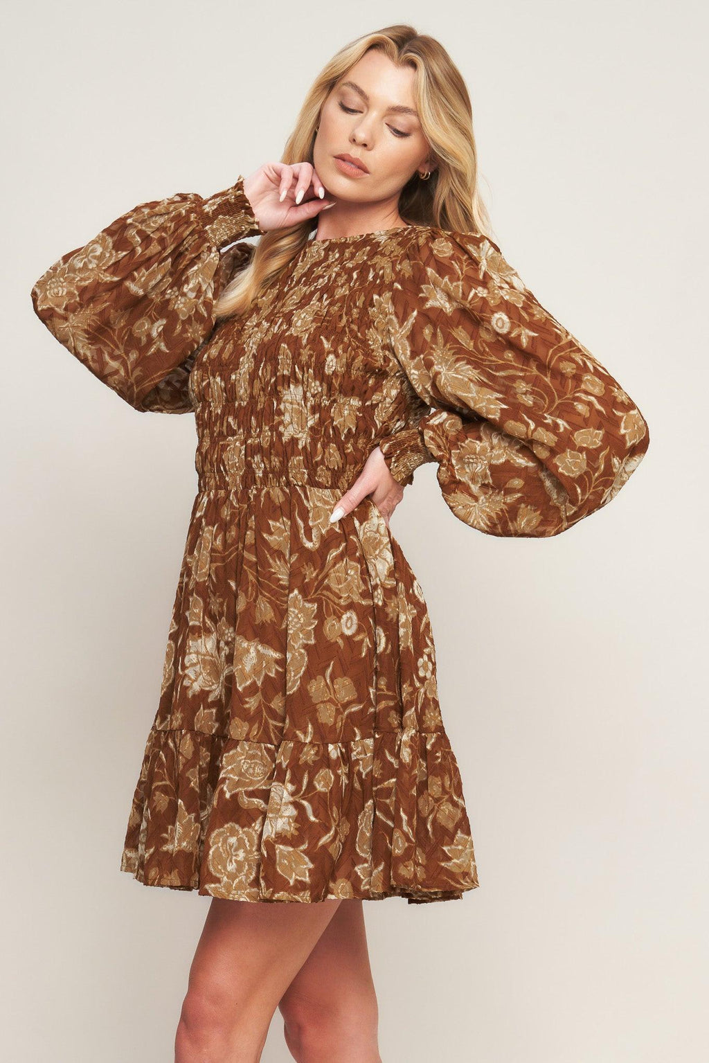SWEET REMINISCENCE WOVEN MINI DRESS Flying Tomato