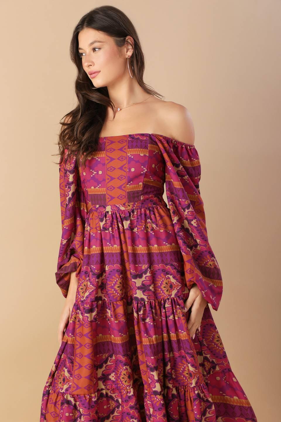 MELLOW MOMENTS WOVEN MIDI DRESS Flying Tomato