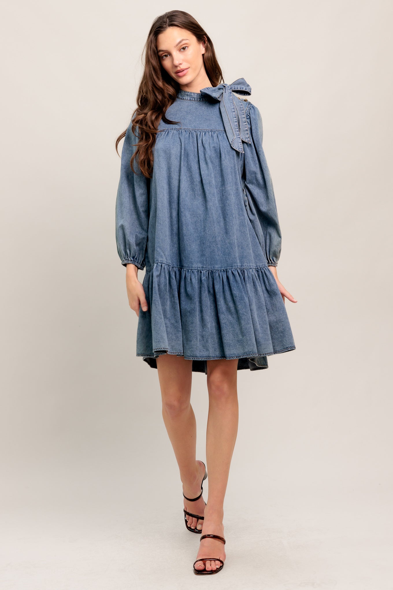 COMMON GROUND LIGHT WEIGHT DENIM MINI DRESS Flying Tomato