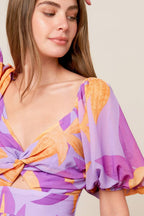 BLOOMING BRUNCH WOVEN MIDI DRESS Flying Tomato