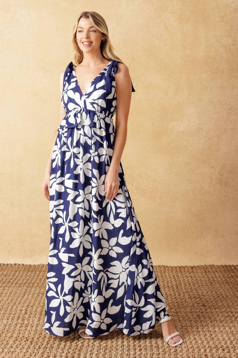 TWILIGHT VENTURE WOVEN MAXI DRESS Flying Tomato