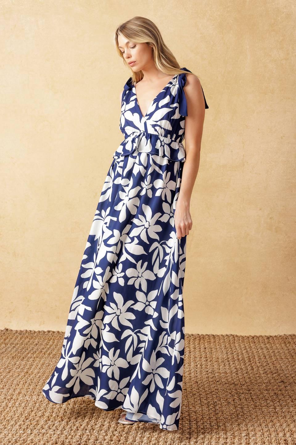 TWILIGHT VENTURE WOVEN MAXI DRESS Flying Tomato