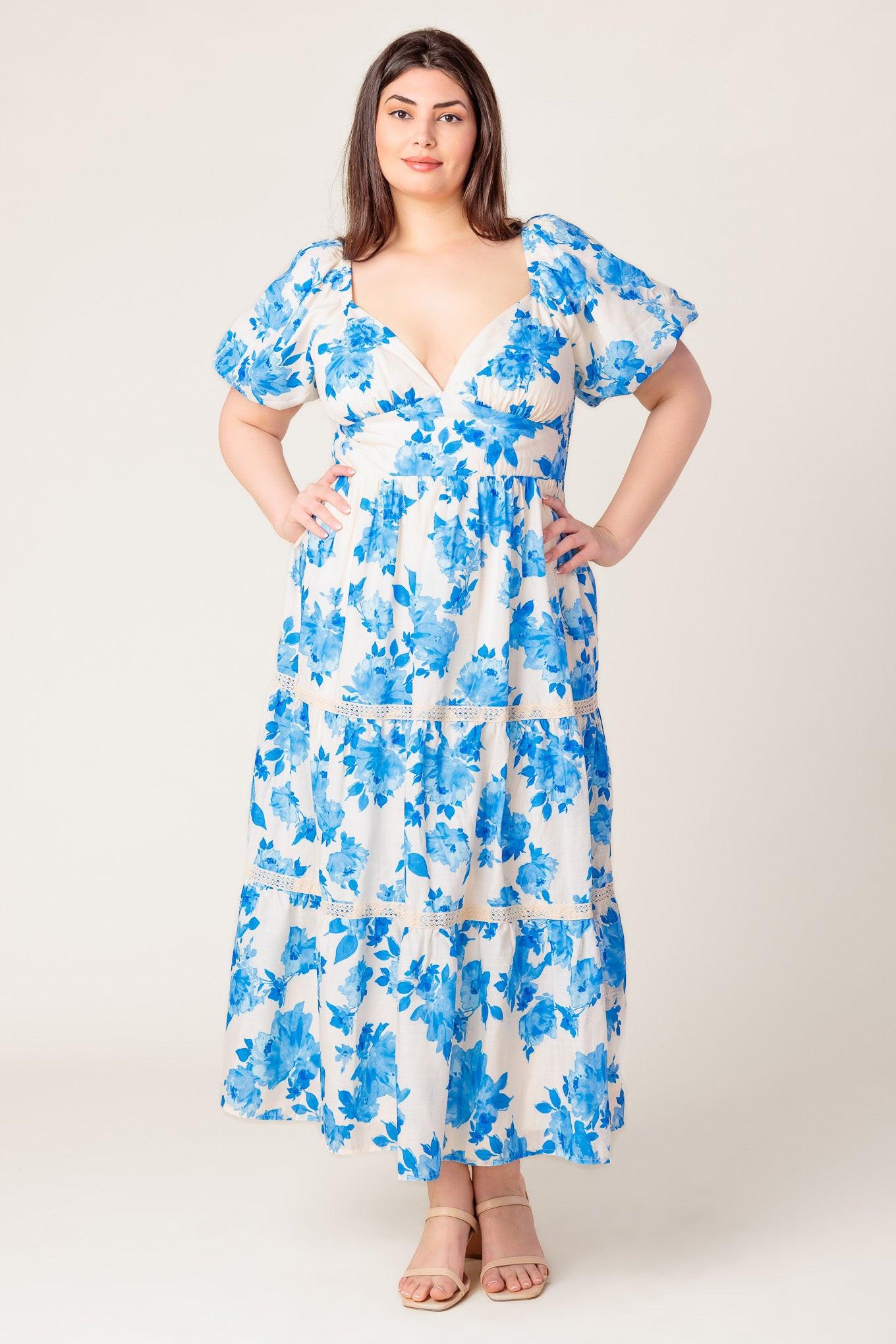 BLOOMING DAY WOVEN MIDI DRESS Flying Tomato