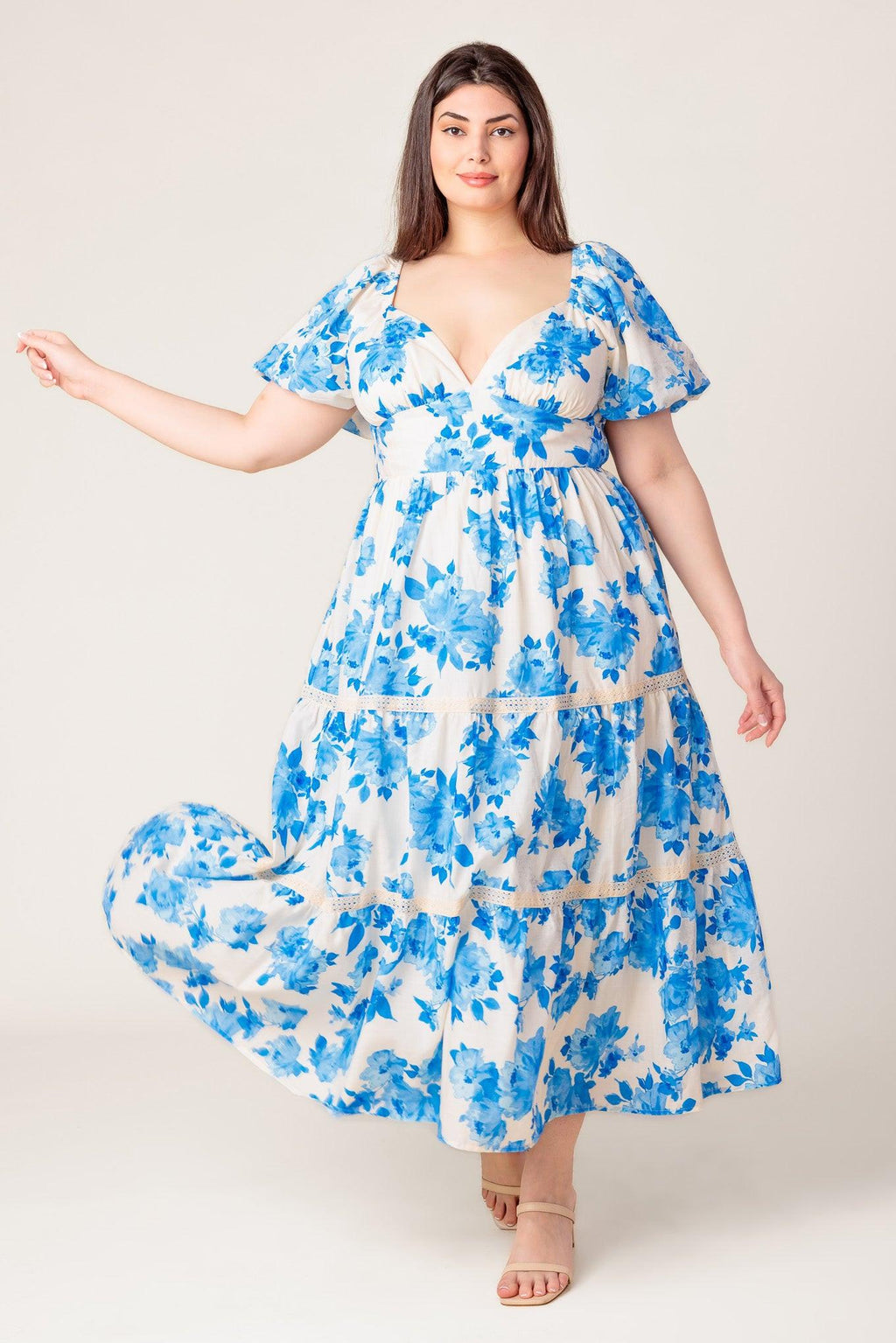 BLOOMING DAY WOVEN MIDI DRESS Flying Tomato