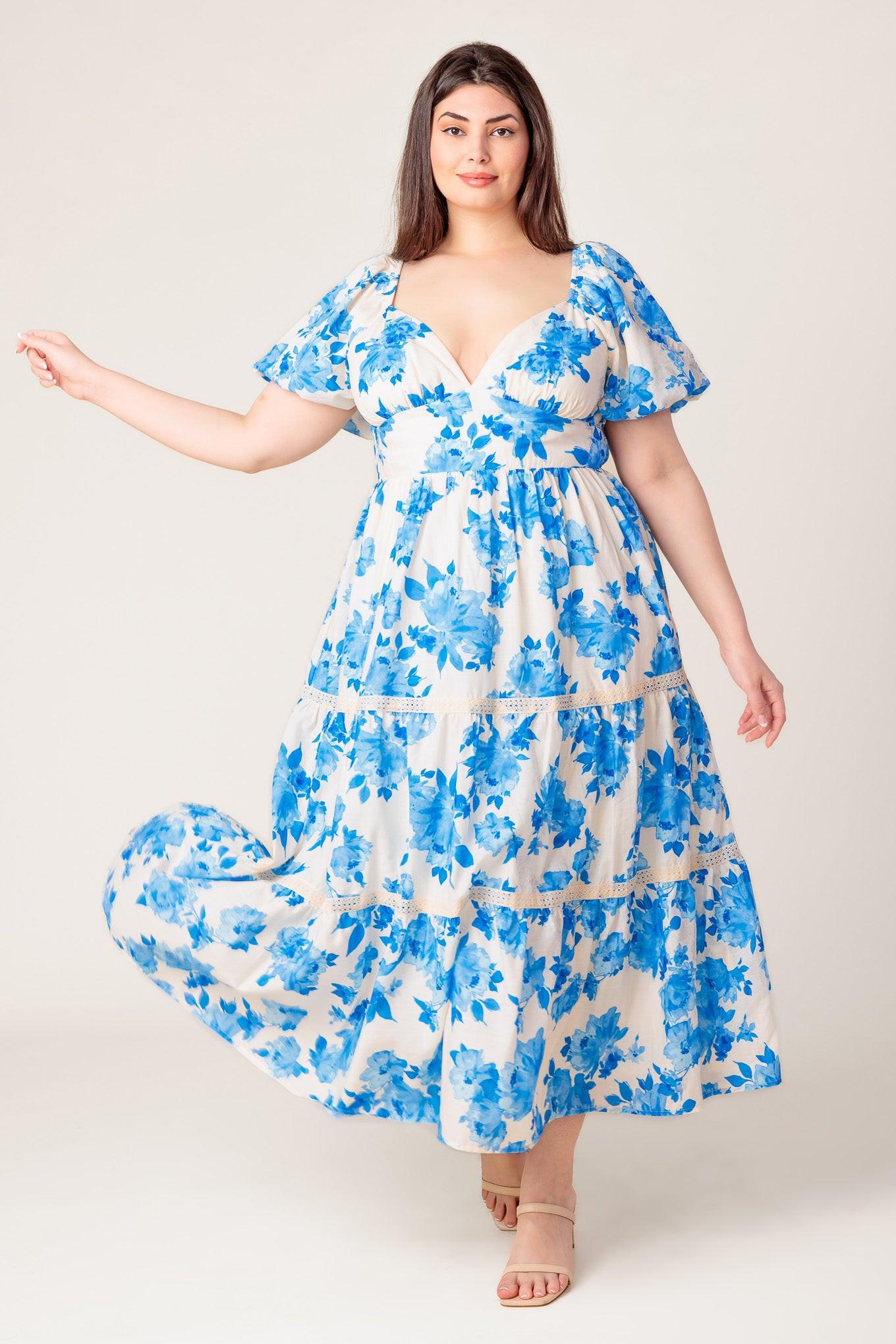 BLOOMING DAY WOVEN MIDI DRESS Flying Tomato