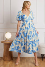 BLOOMING DAY WOVEN MIDI DRESS Flying Tomato