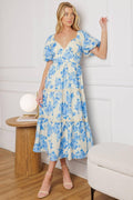 BLOOMING DAY WOVEN MIDI DRESS Flying Tomato