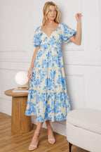 BLOOMING DAY WOVEN MIDI DRESS Flying Tomato