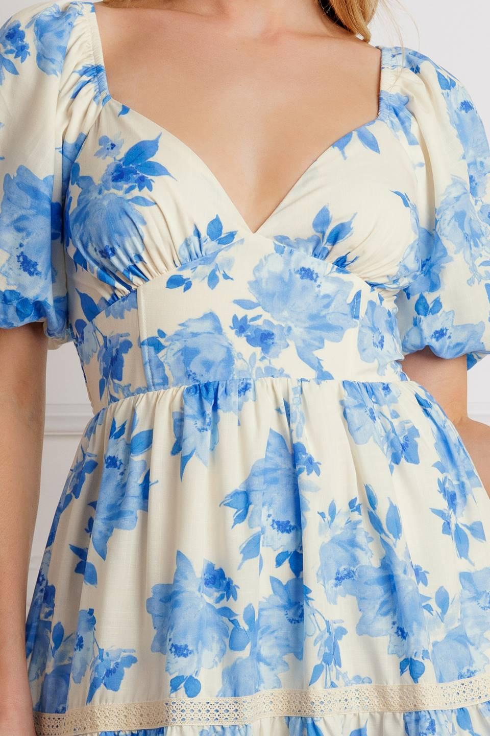 BLOOMING DAY WOVEN MIDI DRESS Flying Tomato