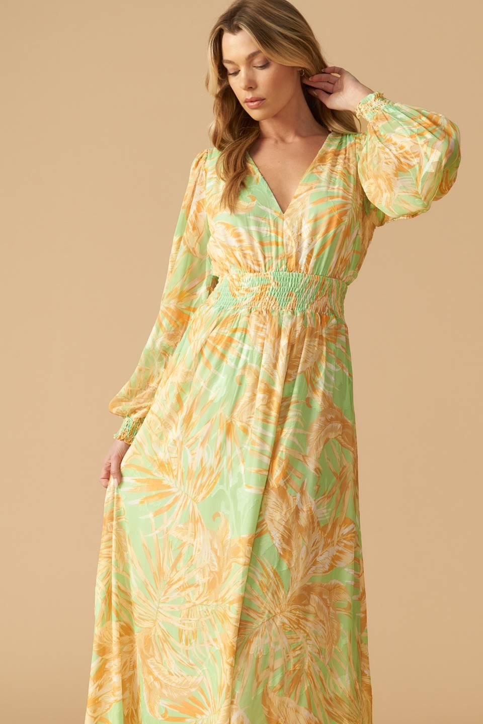SUNSET SASHAY WOVEN MAXI DRESS Flying Tomato