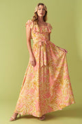 THE ART OF BALANCE WOVEN MIDI DRESS Flying Tomato