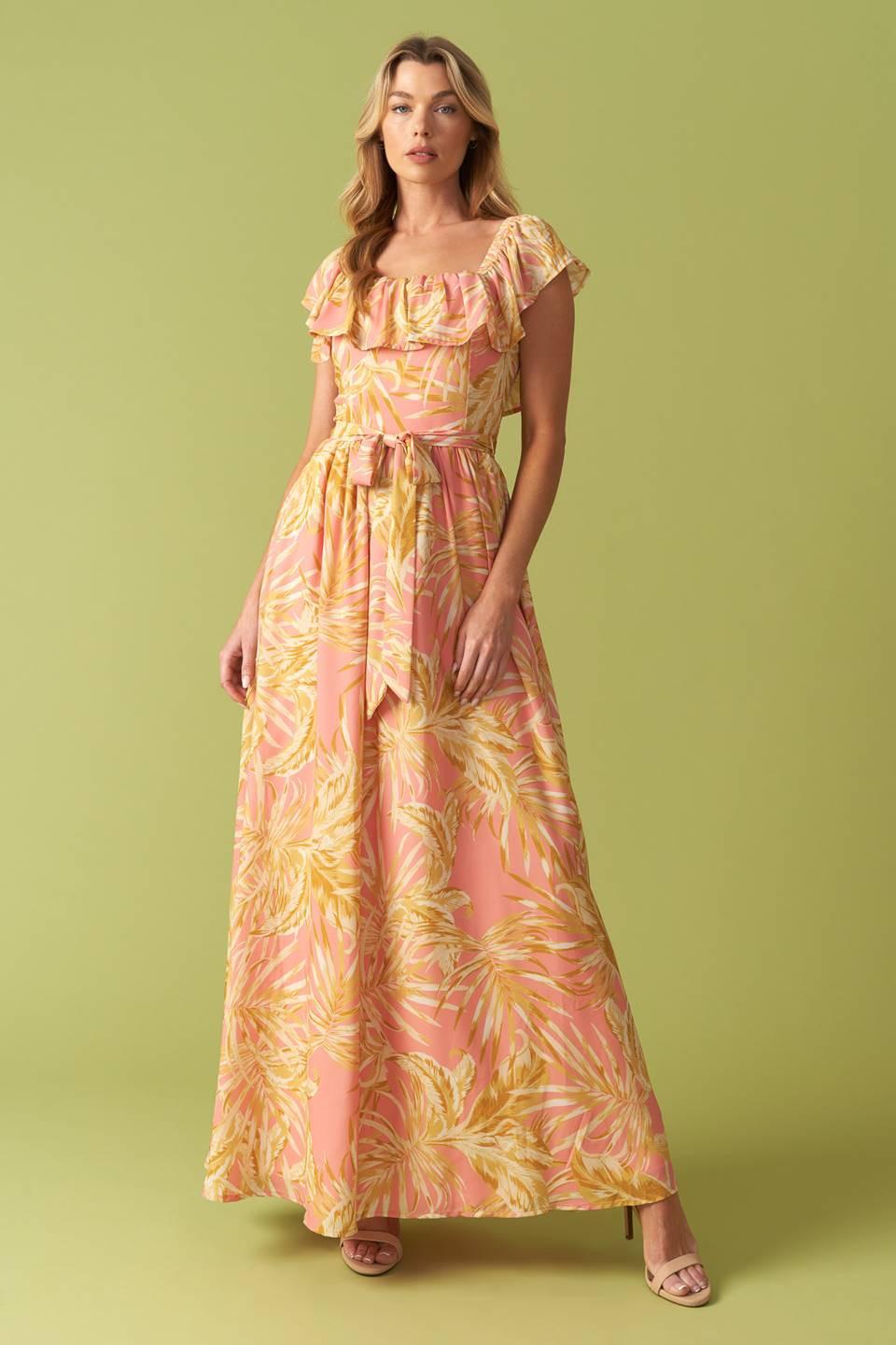 THE ART OF BALANCE WOVEN MIDI DRESS Flying Tomato