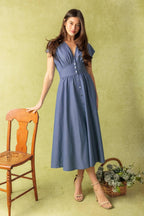 BRIGHT MORNINGS WOVEN MIDI DRESS Flying Tomato