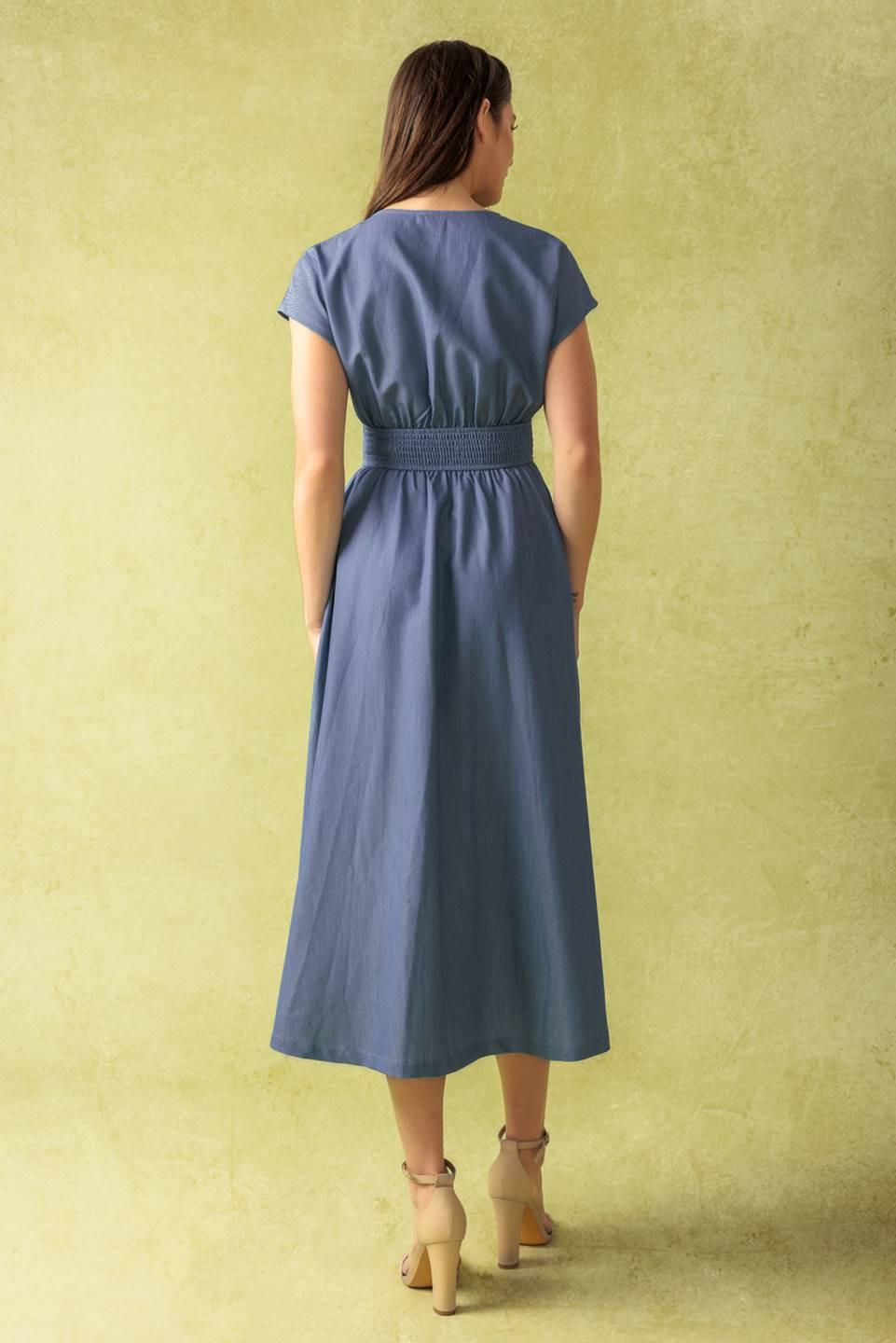 BRIGHT MORNINGS WOVEN MIDI DRESS Flying Tomato