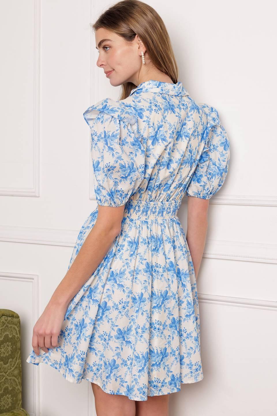 BLOOMING SHORES WOVEN MINI DRESS Flying Tomato