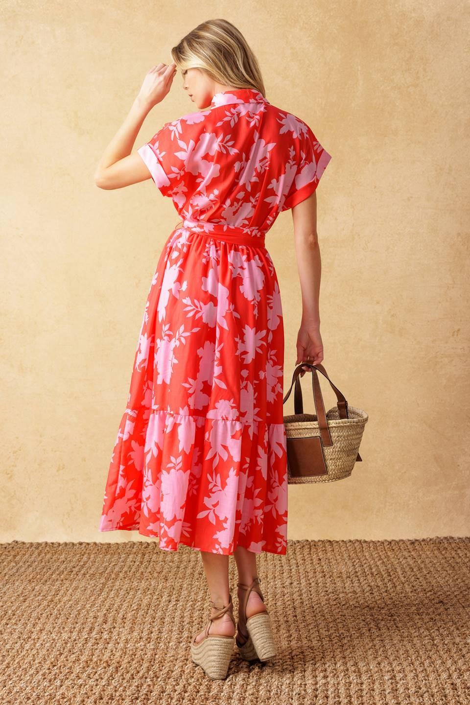 MAKE IT COUNT WOVEN MIDI DRESS Flying Tomato