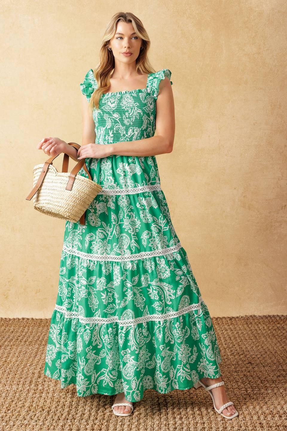 MOMENT IN TIME WOVEN MAXI DRESS Flying Tomato