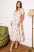 SUNSET GAZING WOVEN MIDI DRESS Flying Tomato