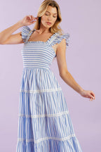 SWING OF THINGS WOVEN MIDI DRESS Flying Tomato