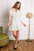 BRIGHTER DAYS WOVEN MINI DRESS Flying Tomato