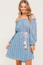 NO MORE CLOUDY SKIES WOVEN MINI DRESS Flying Tomato