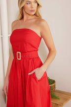 DAYS THAT FADE WOVEN MIDI DRESS Flying Tomato