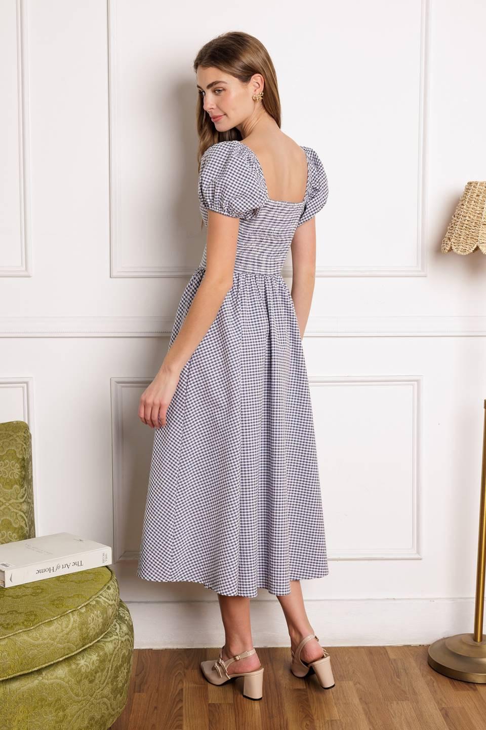 IT'S MY DAY WOVEN MIDI DRESS Flying Tomato