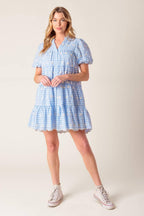 LET'S CATCH UP WOVEN BABYDOLL DRESS Flying Tomato