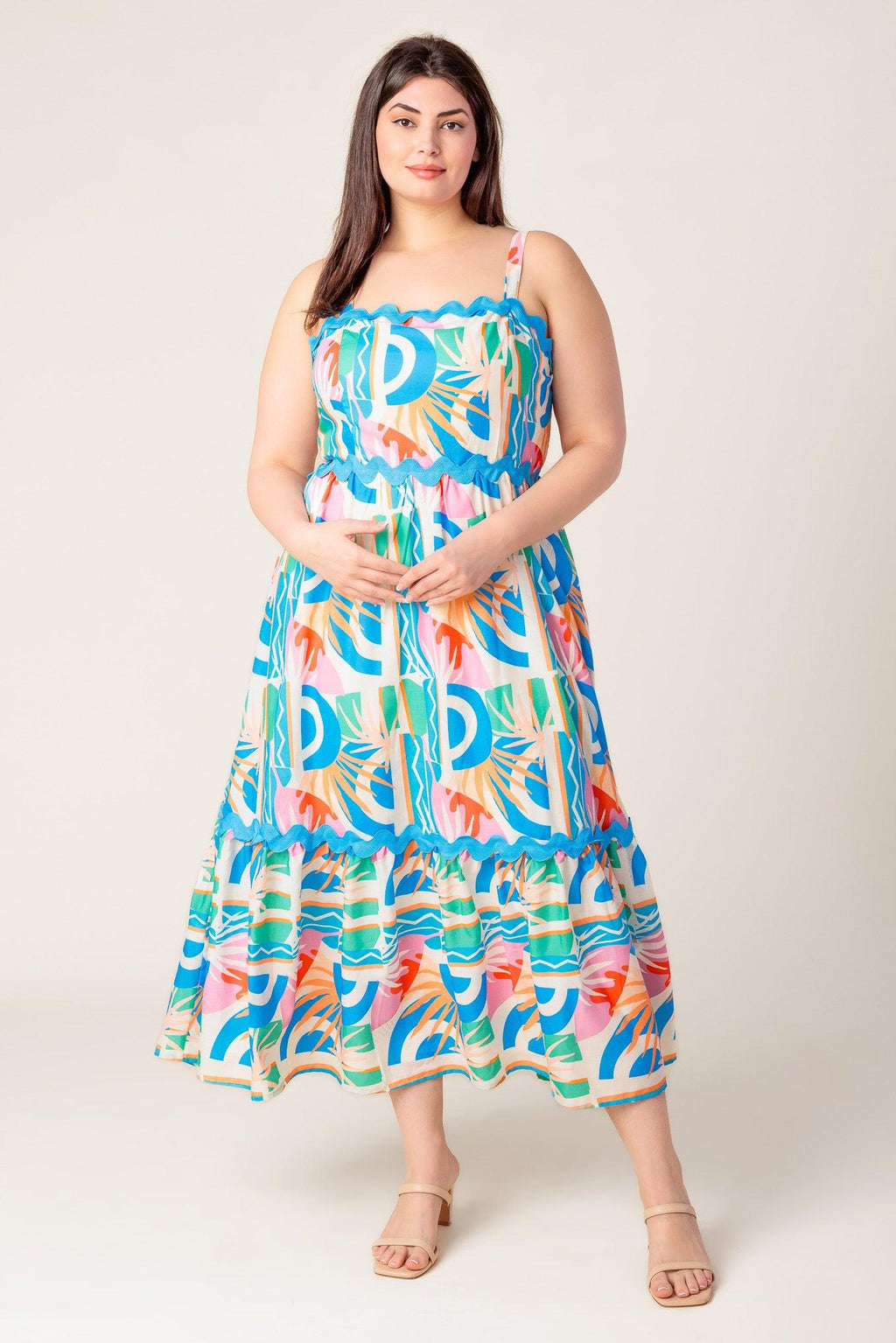 A HEAD START WOVEN MIDI DRESS Flying Tomato