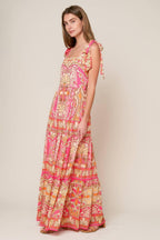 IMPRESSIVE FLIRT BLUE WOVEN MAXI DRESS Flying Tomato