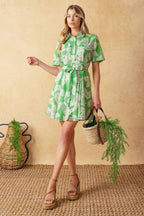 MYSTERIES OF THE NIGHT WOVEN MINI DRESS Flying Tomato