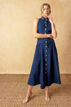 COOL GIRL DENIM MIDI DRESS Flying Tomato