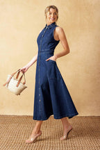 COOL GIRL DENIM MIDI DRESS Flying Tomato